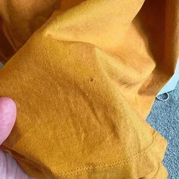 Mens mustard color long sleeve U.S. Polo Assn stop - Picture 3 of 4